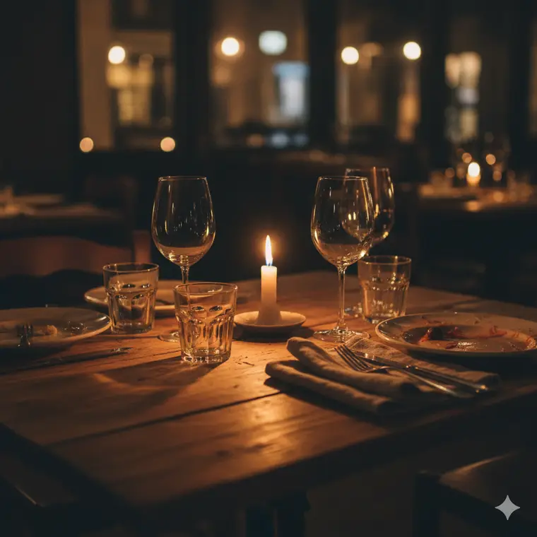 Holzofen im Gastraum der Pizzeria